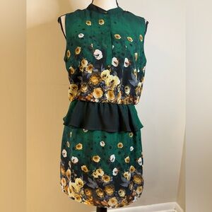Romeo & Juliette Couture chic floral sleeveless midi dress SZ medium